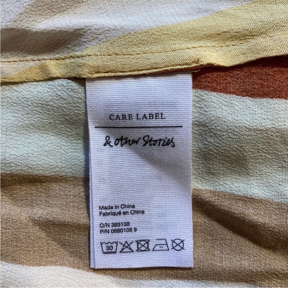 & Other Stories Maxi Wrap Dress with Stripes - Picture 6 of 7